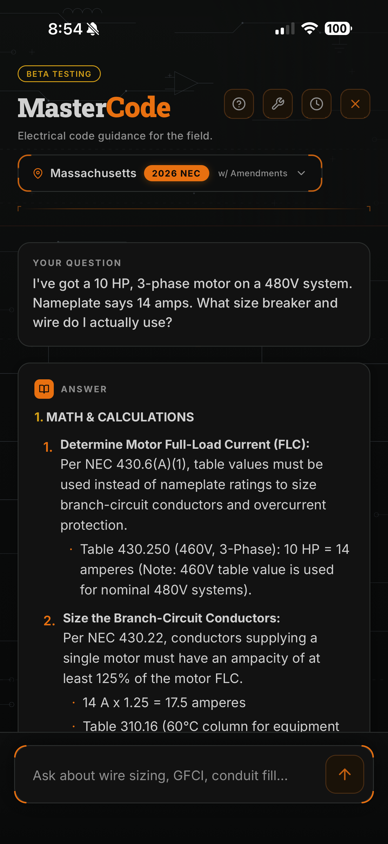 MasterCode answer — math and calculations